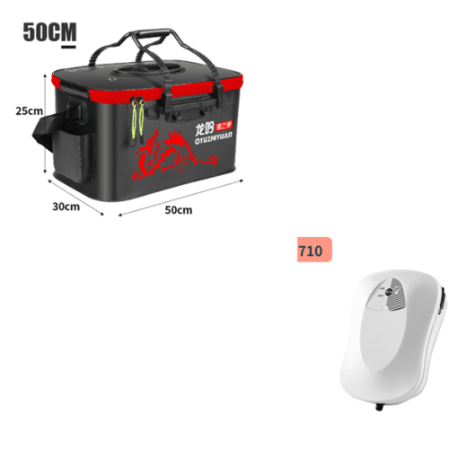 Fish Bucket Fishing Bucket Eva Thickened Multifunctional Live Fish Box Folding Bucket Fish Protection Bucket Fish Box With Rechargeable Oxygen Pump