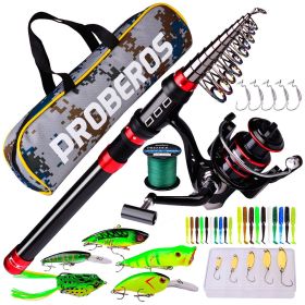 Long Cast Rod Fishing Reel Line Bag Bait Combination Set (Option: Red-3m rod RM3000 reel)
