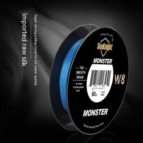8-woven Gluing Dyneema Fish Line Raw Silk Weaving (Option: Blue-8.0)